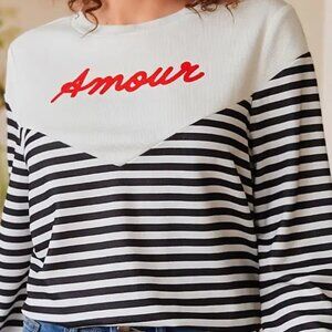 Amour Longsleeve Striped Tee
